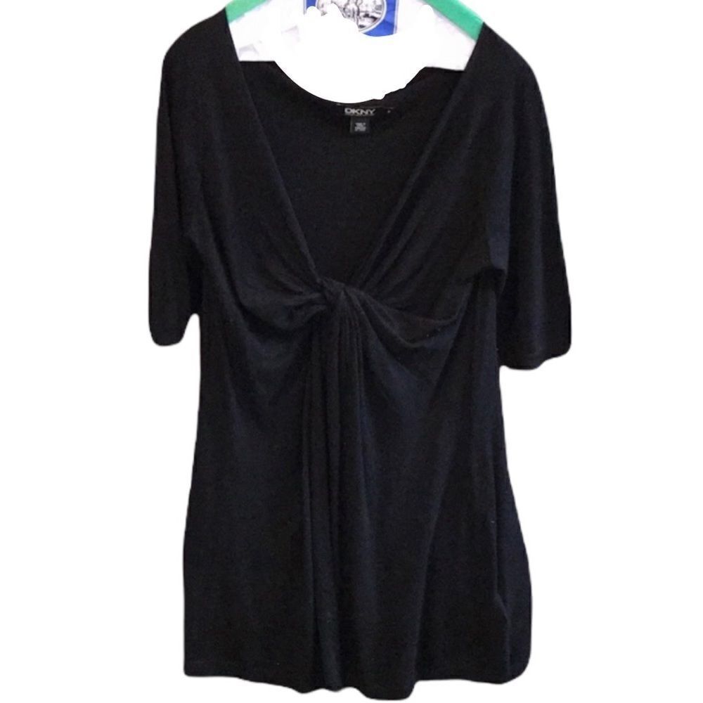 DKNY cashmere/silk tunic black sweater dress
